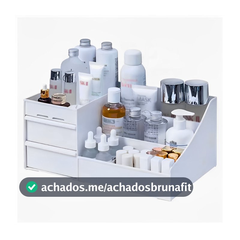 Organizador de Mesa Cosméticos Maquiagem Escritório Porta Treco Multiuso Gaveta Porta Caneta Objetos