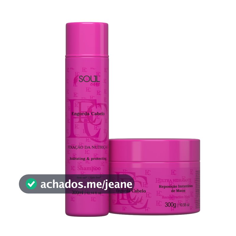 Máscara Engorda Cabelo Reconstrução Capilar para Fios Finos e Quebradiços Cruelty-Free