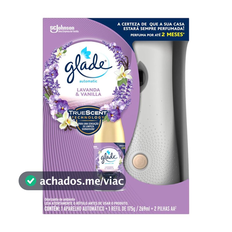 Odorizador de Ambiente Glade Automatic + Refil Lavanda & Vanilla 269ml