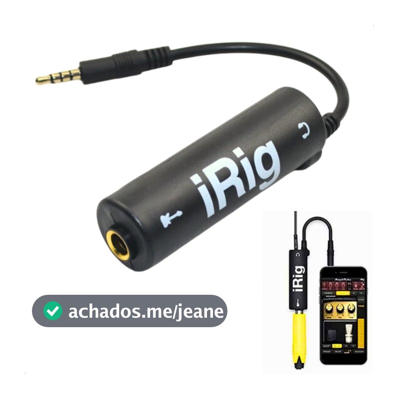 Interface De Áudio iRig P/ Instrumentos Celular Android Ios
