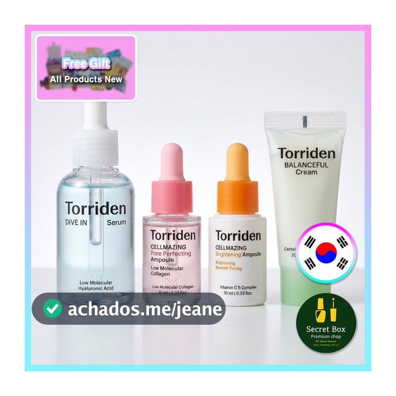 [Conjunto De Cuidados Com A Pele Torriden De 4 Peças] Soro DIVE-IN 40ml + Ampola 10ml  2tipo + Creme Calmante Cica 20ml
