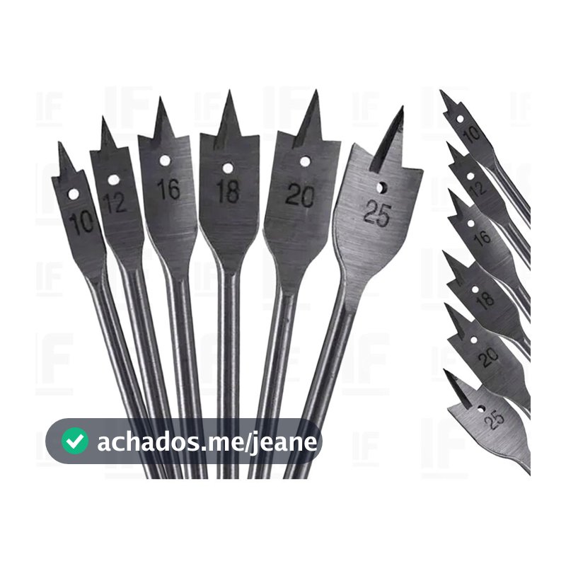 Jogo De Brocas Chata Para Madeira 6 Peças 11587