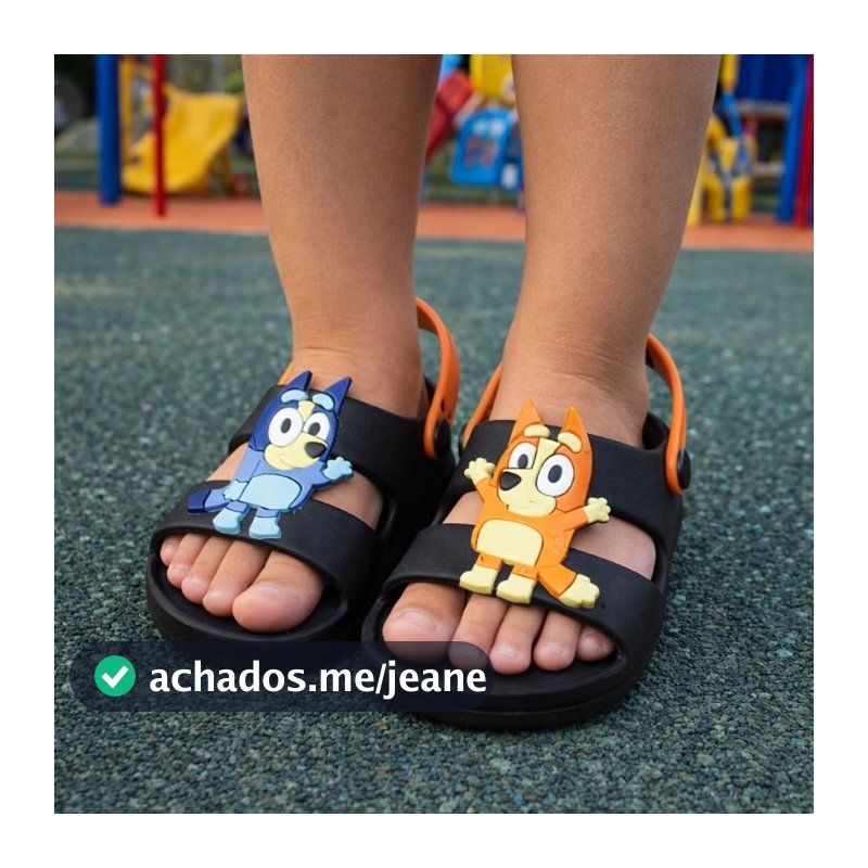 Sandália infantil Papete Menino Bluey e Bingo macio antiderrapante confortável