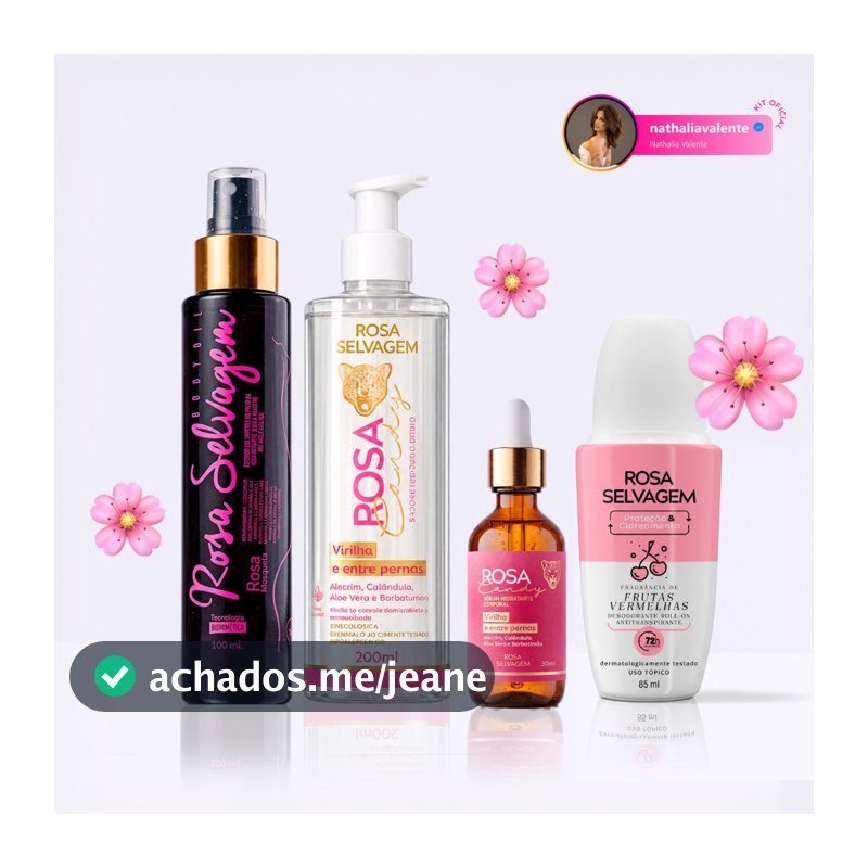 Kit Florzinha Rosa Candy - Nathália Valente