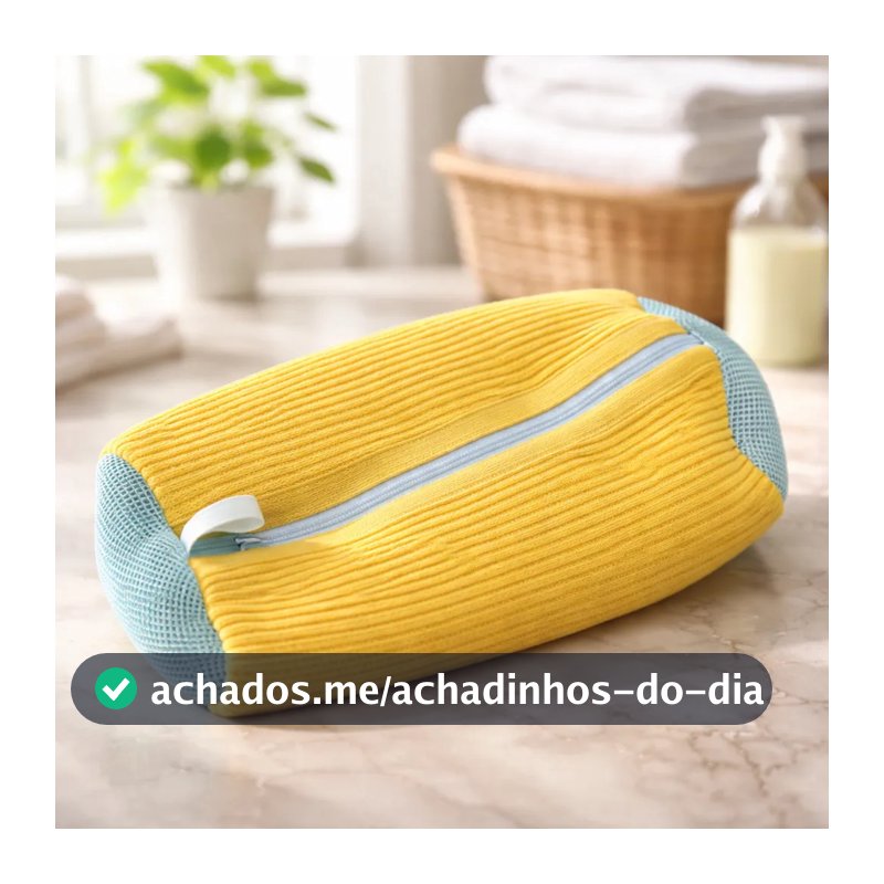 Saco de lavar Tênis sapatos para máquina de lavar roupa Bolsa Anti Deformação 39 x 25cm
