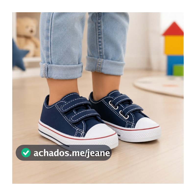 Tênis Velcro Estiloso Infantil N°18 ao 36 Carrapicho escolar criança masculino feminino