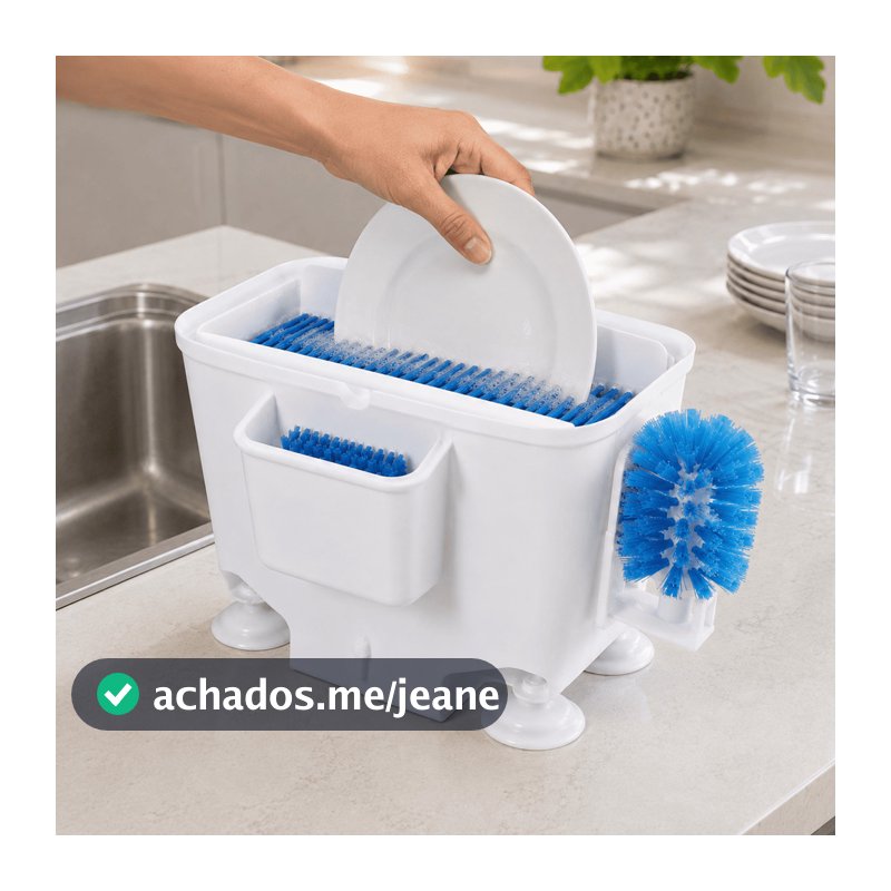 Lavadora Manual Profissional de Pratos Copos e Talheres Portátil para Casa Bar Restaurante e Camping