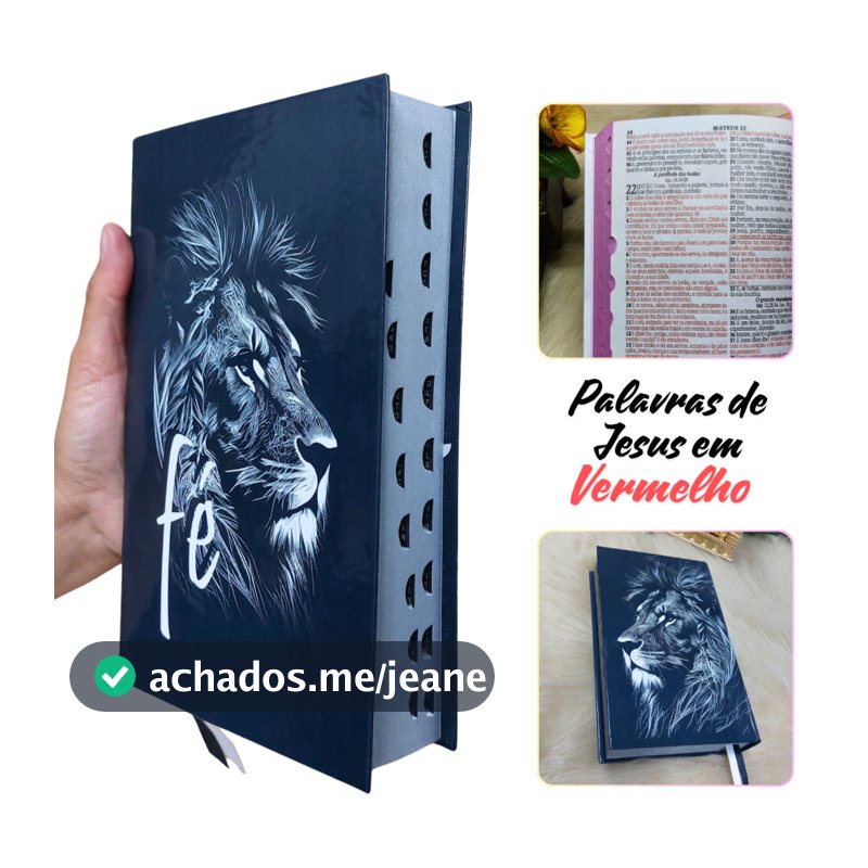 Biblia Sagrada Letra Média Jovem Harpa Cristã João Ferreira Almeida Masculina Palavras destacada