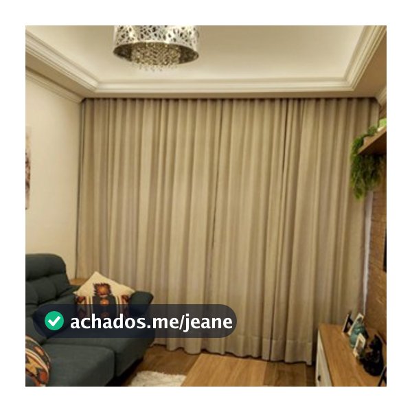 Cortina Voil Gaze de Linho com Forro Blackout 7,00x2,30/2,50/2,70/2,80 Trilho Suíço