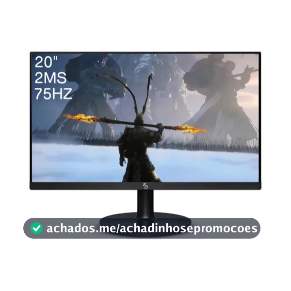 Monitor LED 20 Polegadas 3Green Tela Widescreen HD Conexão HDMI VGA Design Slim