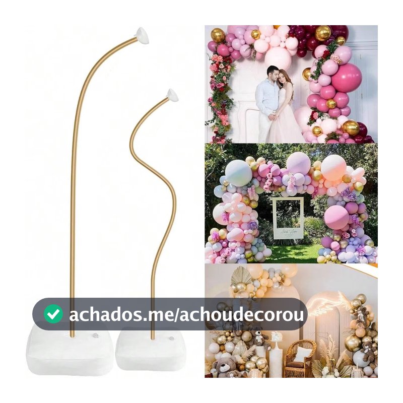 Kit De Suporte De Coluna De Balão Reutilizável Flexível Arco De Dobra Livre Com Base Clipes Para Chá De Bebê Festa De An