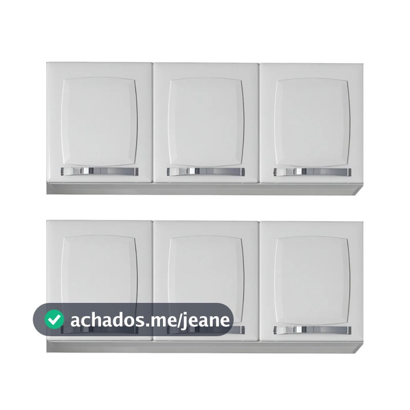Kit 2 Armários Cozinha 3 Portas Aéreo Suspenso Aço Itatiaia