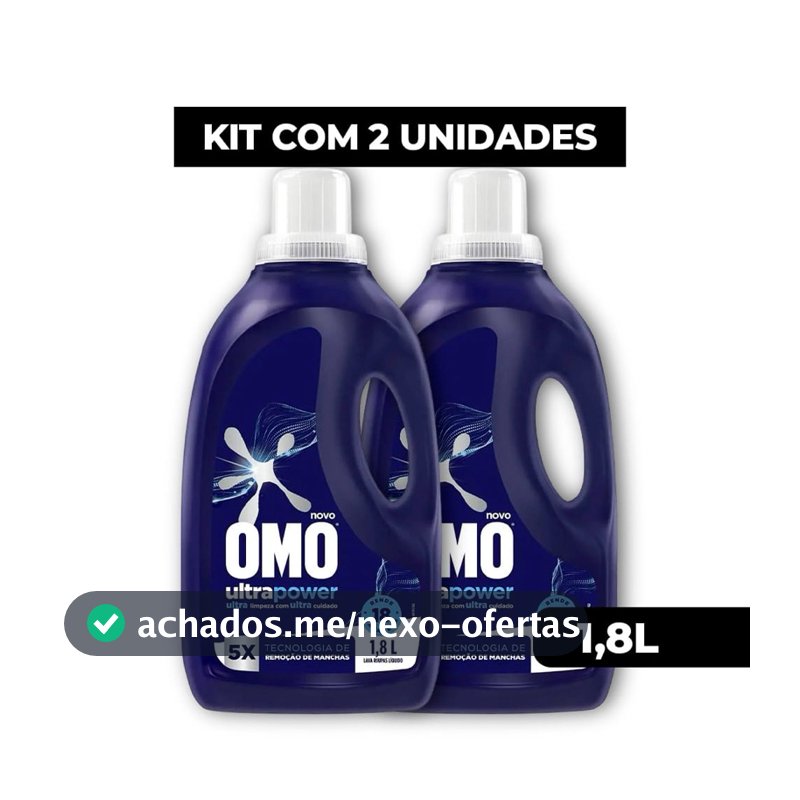 Sabão Líquido OMO Ultra Power Lava Roupas 1.8L