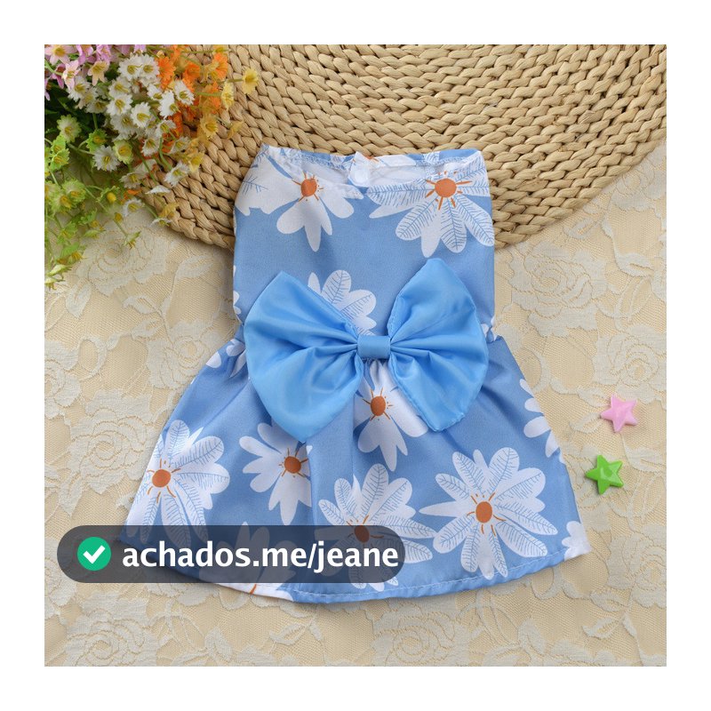 2025 Primavera/Verão Novo Vestido Floral De Princesa Para Cachorro Pequeno , Adequado Pelúcia E Gatos , Saia Adorável An