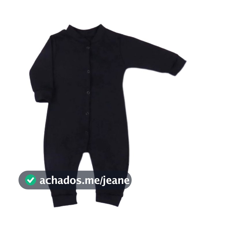 Macacão Preto Para Bebe Unissex Menino Menina 100% Algodão Com Touca Pretinho Básico