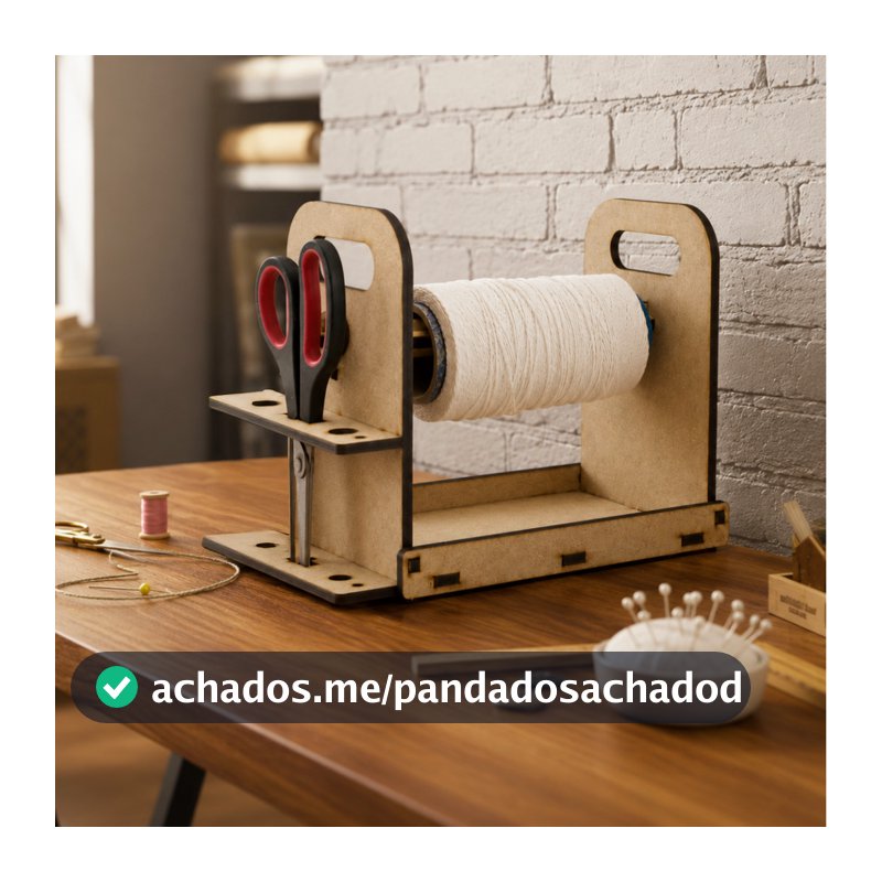 Suporte Barbante Crochê / suporte para cone de crochê em MDF 6mm crú
