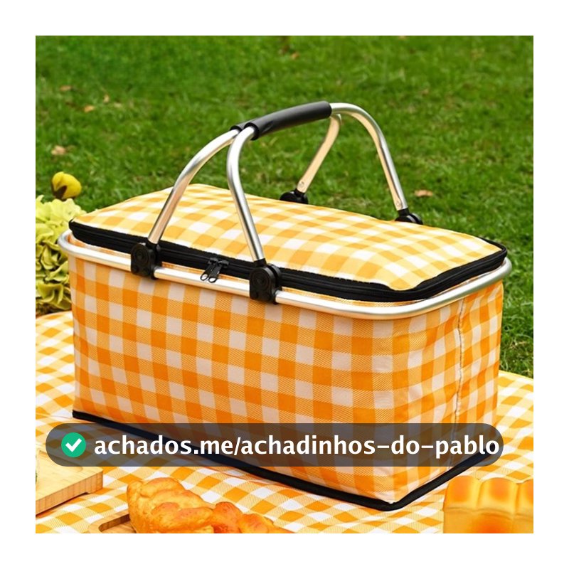 Bolsa Térmica Para família Cesta Piquenique Praia Camping 30L Retrátil tecido impermeável e durável