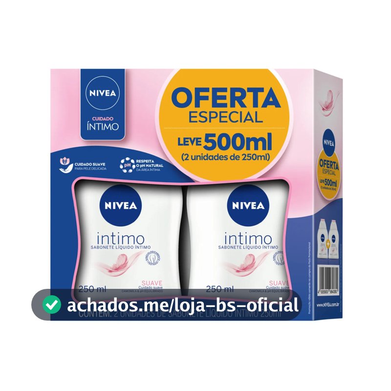 KIT NIVEA Sabonete Líquido Intimo Suave 250ml - 2 Unidades