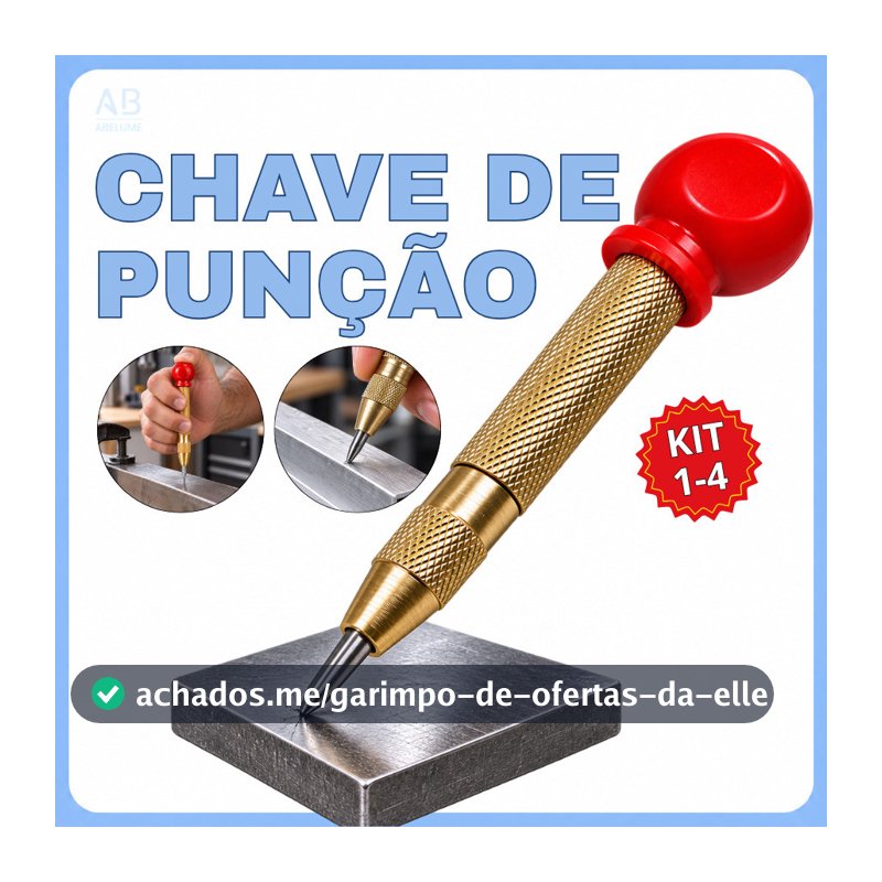 Chave de Punção Automático para Marcação em Ferro Metal e Madeira