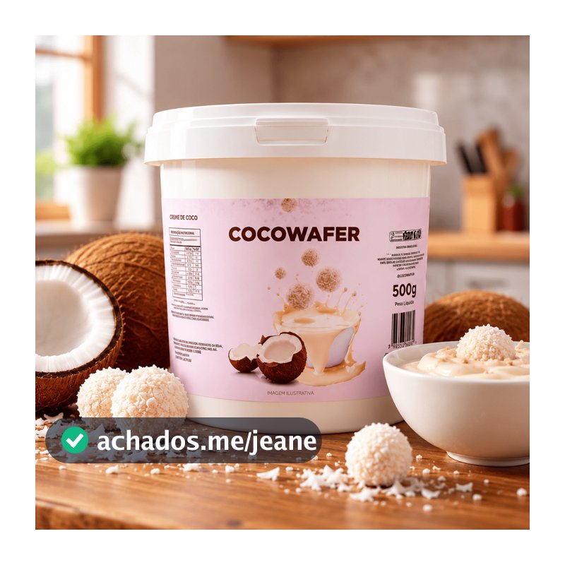 Creme Recheio Cocowafer 500g Para Açai Sorvete e Confeitaria