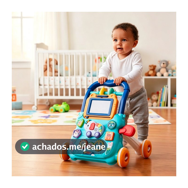 Andador Infantil Empurrador Infantil Educativo Musical Empurrador Quadro Magico Educativo Bebê  -P20