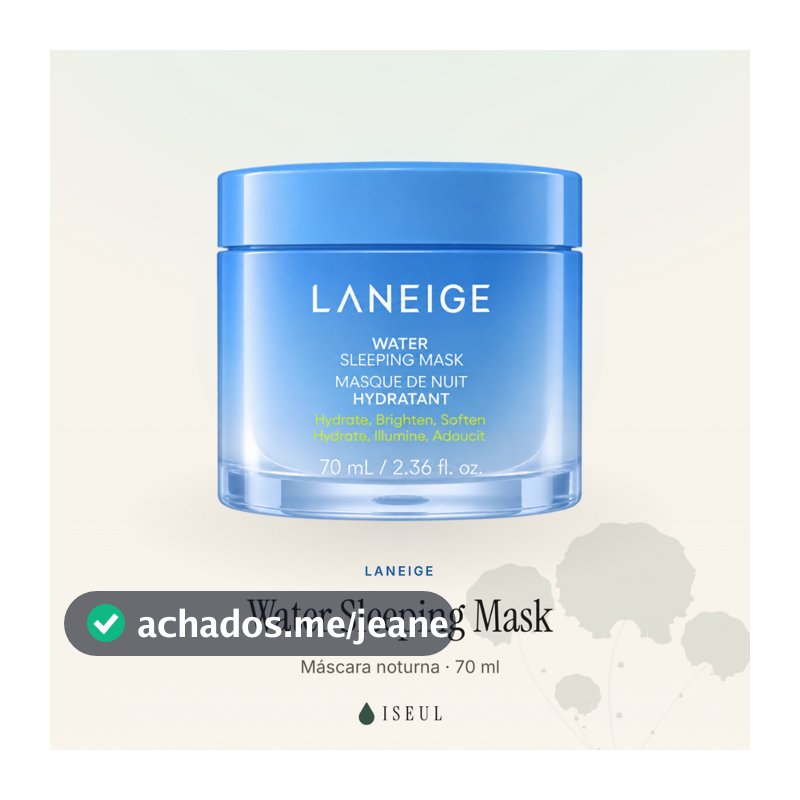 Laneige Water Sleeping Mask 70ml Mascara Noturna Facial Hidratante em Gel Skincare Coreano Original