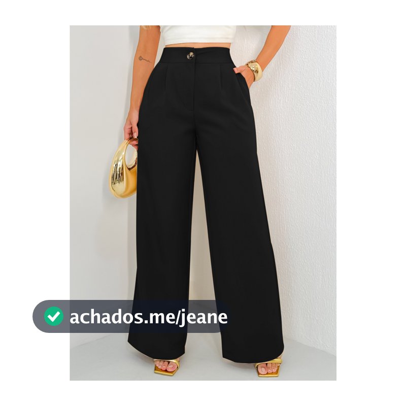 EMILI Calça Elegante Alfaiataria Feminina Com Botões Plissados Para Mulheres-S874