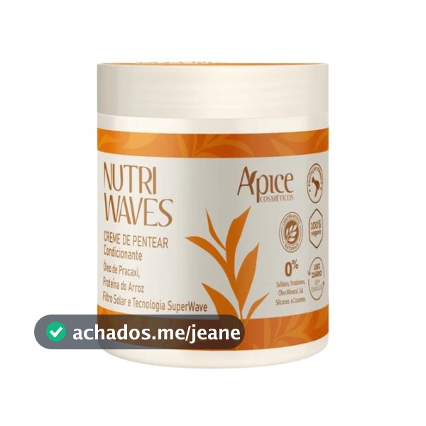 Creme de Pentear Nutri Waves Ápice 500g