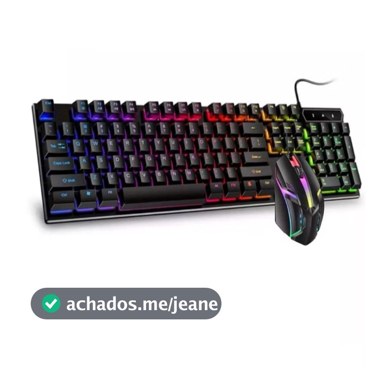 kit Gamer Teclado e Mouse Teclado Mecânico Mouse com Sensor Óptico de Alta Precisão