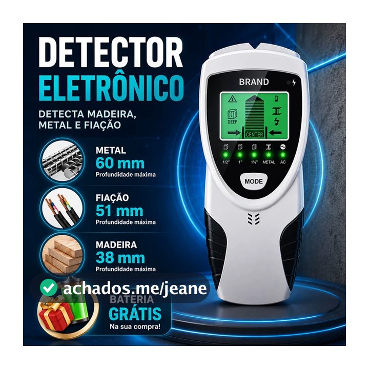 Scanner Parede Detector Metal Fio Madeira (pilhas Inclusas)
