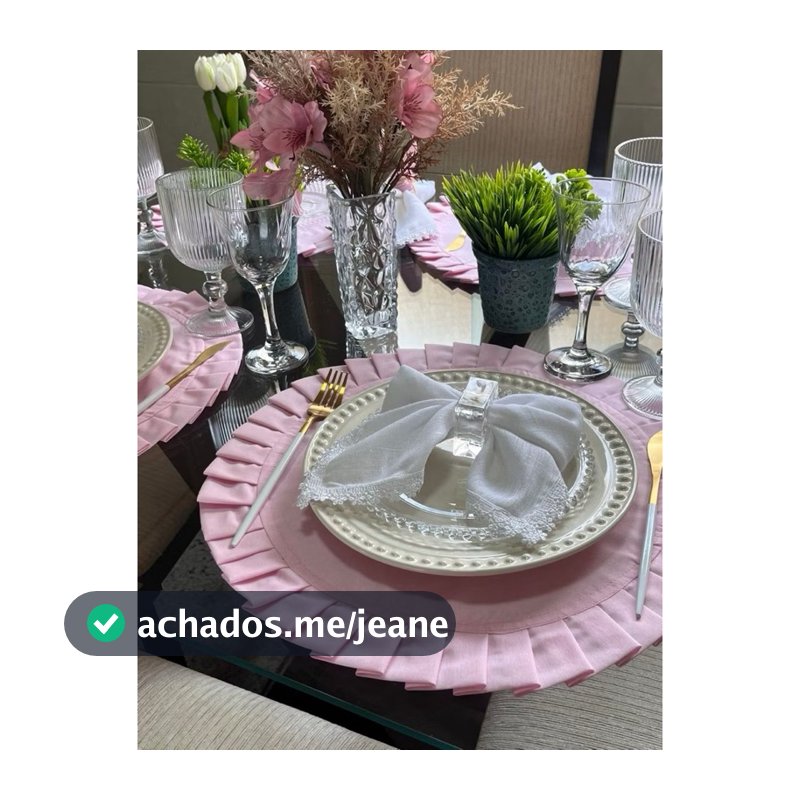 Jogo Americano Redondo Babadinho Dupla Face Xadrez 42cm  (6 Lugares) Elegância e Praticidade na Mesa