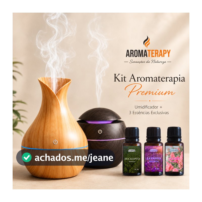 Umidificador De Ar + 3 Essências Hidrossolúvel | 200ml | Essências 20ml
