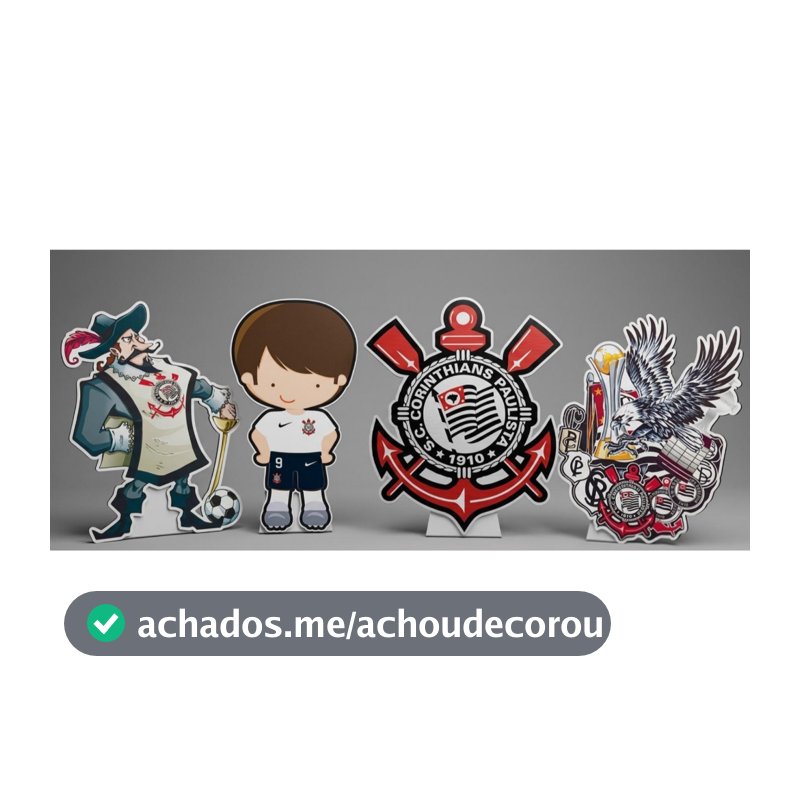 | Decoração de Festa Torcedor | Display de Mesa Corinthians ⚽🖤( Envio Imediato)