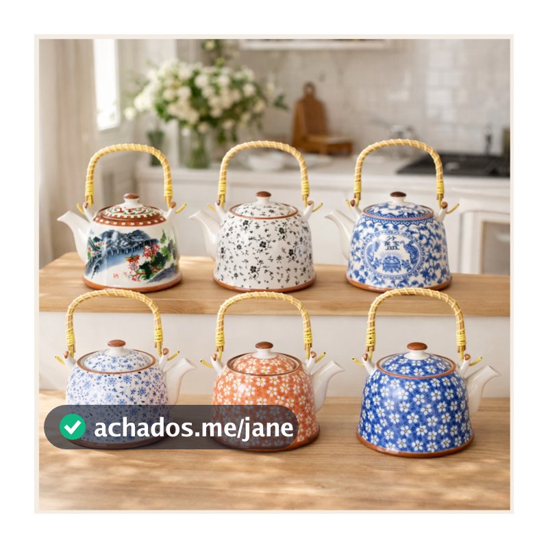 Chaleira infusor Bule Cerâmica Retrô vintage Com Peneira Coador Para Chá decoração