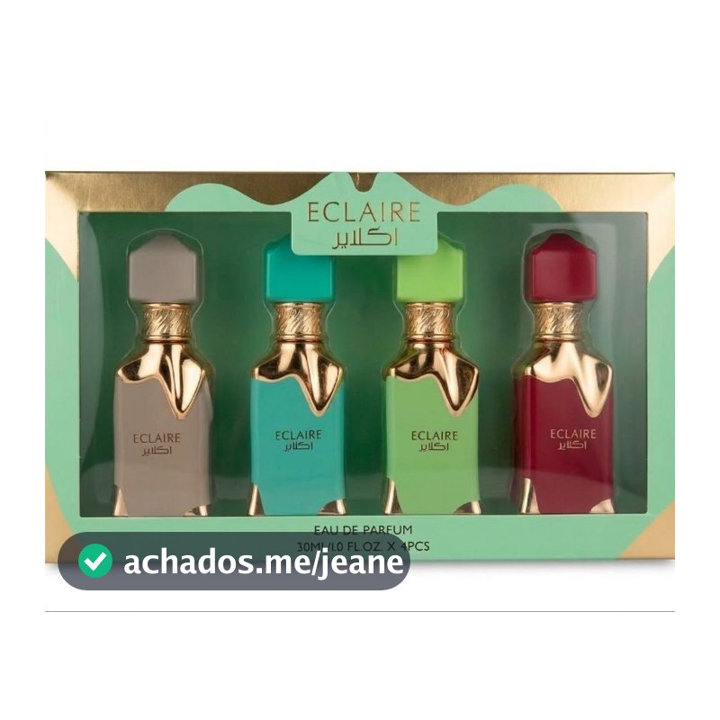 Perfumes Árabes Kit 04 Miniaturas 30ml Gourmand Baunilhado Florais Amadeirado