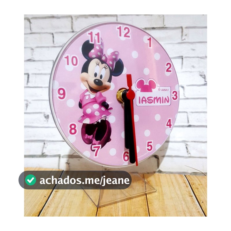 Relógios de Mesa Tema Minnie, Lembrancinhas Aniversario
