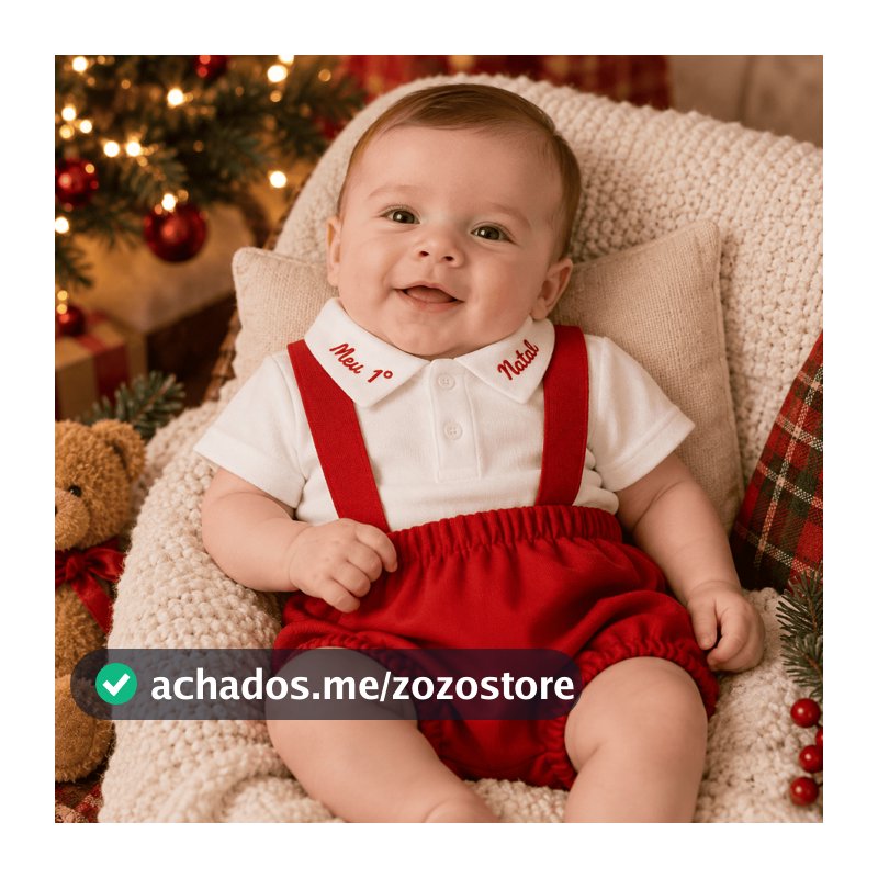 Roupa de Natal bebê meu primeiro Natal