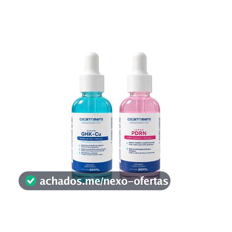 Kit Skincare Pele Coreana Cicatribem 2 Séruns Facial PDRN Exossomos e GHK-Cu Peptídeo de Cobre Ácido Hialurônico Niacina