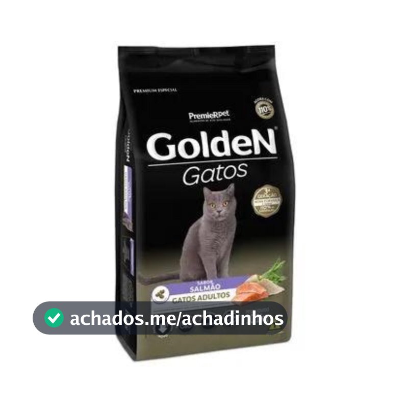 Ração Golden Gatos Adultos Sabor Salmão 10,1kg