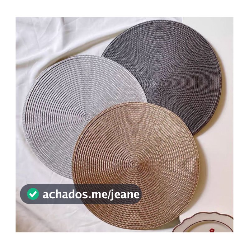Jogo Americano kit 4 ou 6 Peças Mesa Sousplat Cozinha Redondo Jantar Descanso de Prato