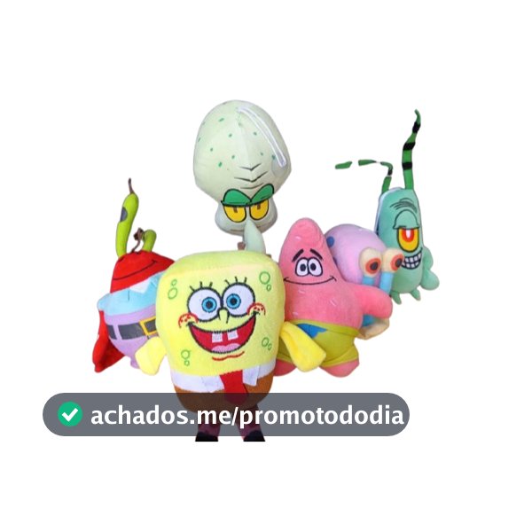 Kit C/ 6 Pelúcias Do Bob Esponja E Turma Pronta Entrega