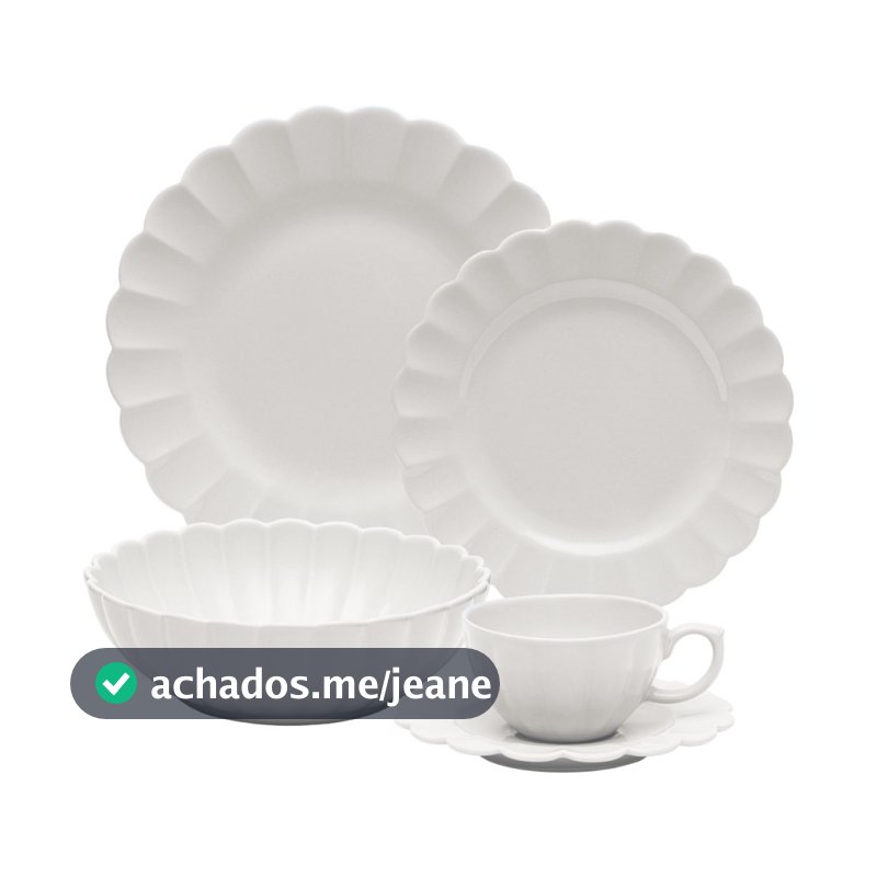 Aparelho de Jantar 20 Peças Flora Camélia Oxford