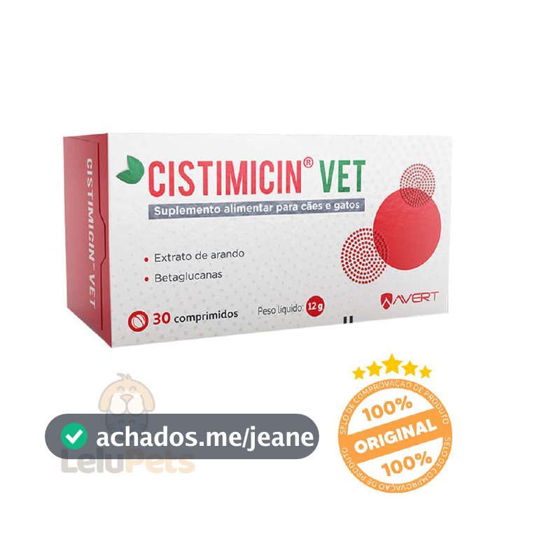 Cistimicin Vet  Avert 30Comp Suplemento para Cachorro e Gato