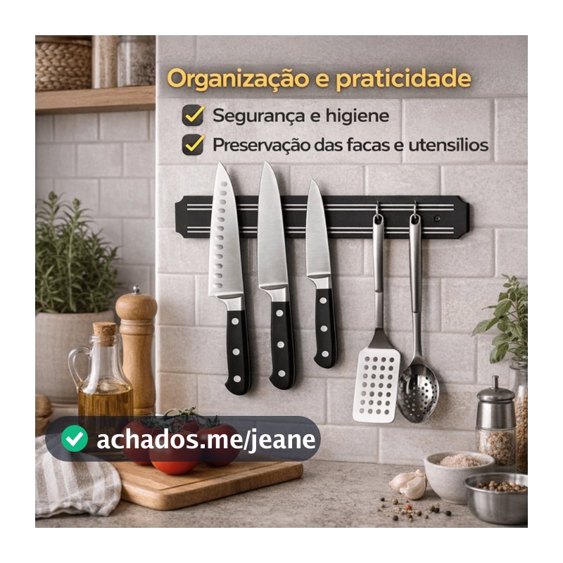 Barra Magnética Para Facas Suporte Imantado De Parede Porta Facas Cozinha Organizador Utensílios