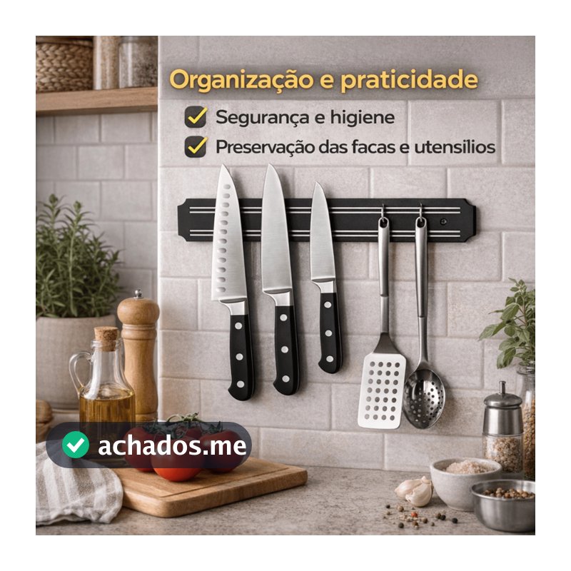 Barra Magnética Para Facas Suporte Imantado De Parede Porta Facas Cozinha Organizador Utensílios