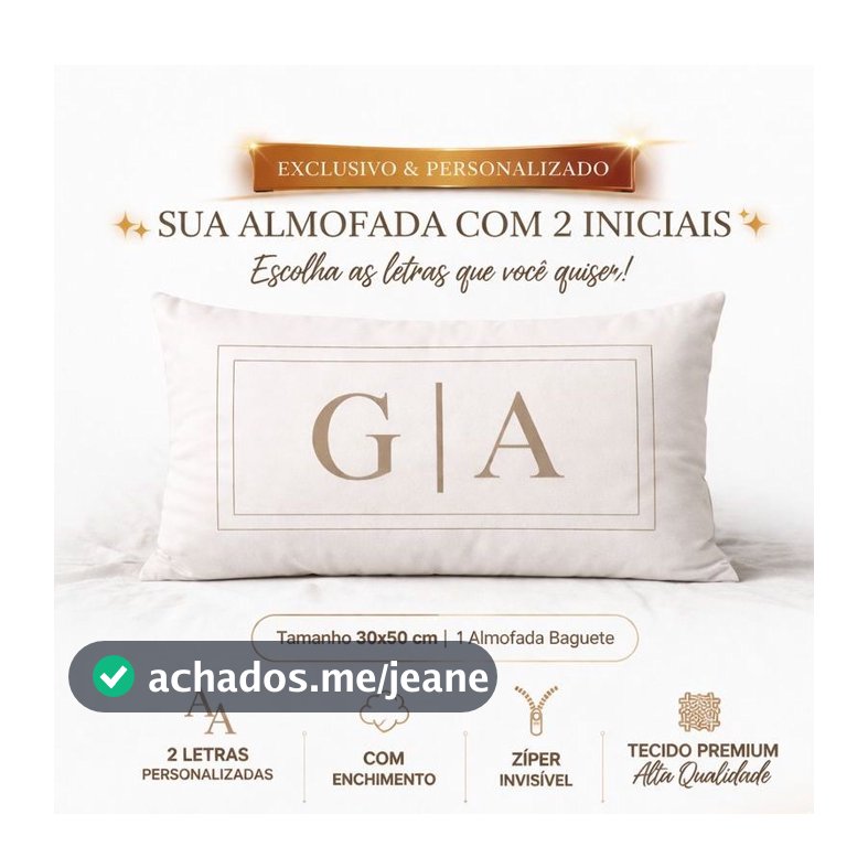 Baguete Almofada Suede Decorativas Personalizada Com Ziper