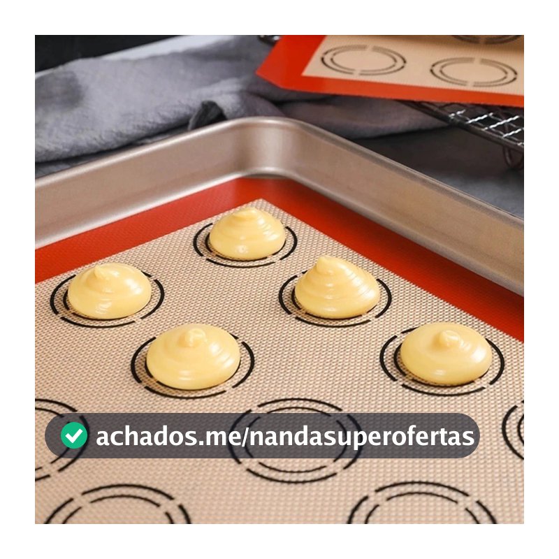 Tapete De Silicone E Fibra De Vidro Culinário 42x30cm poder usar no forno casa