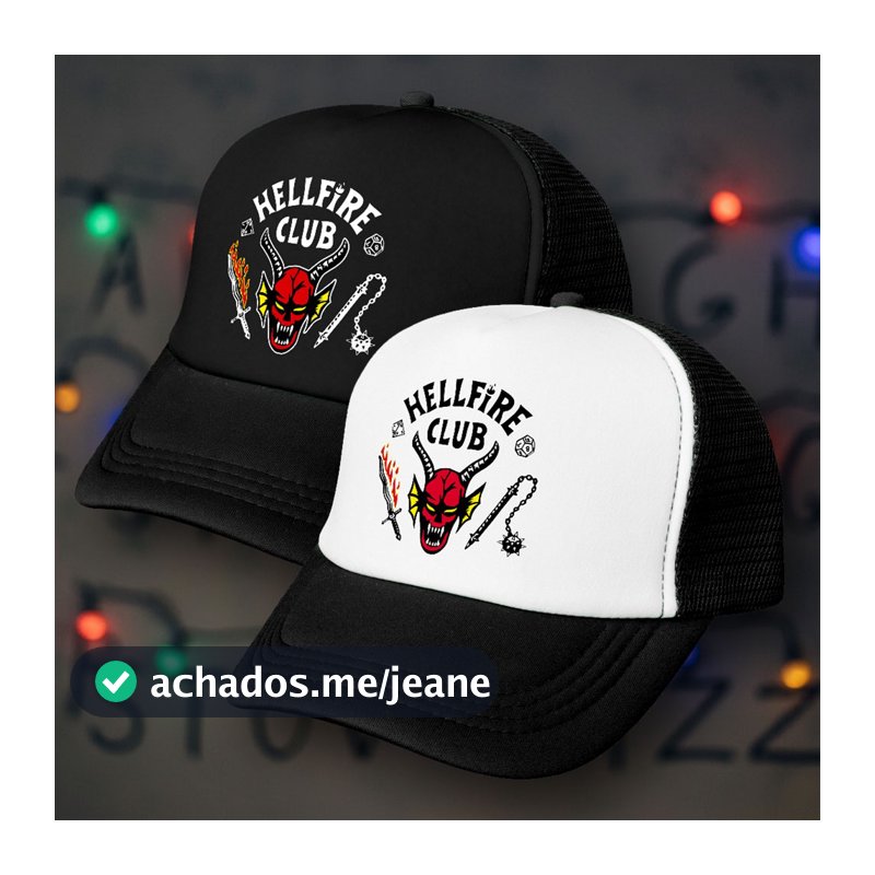 Boné Trucker Hell Fire de Tela Snapback Modelos Variados