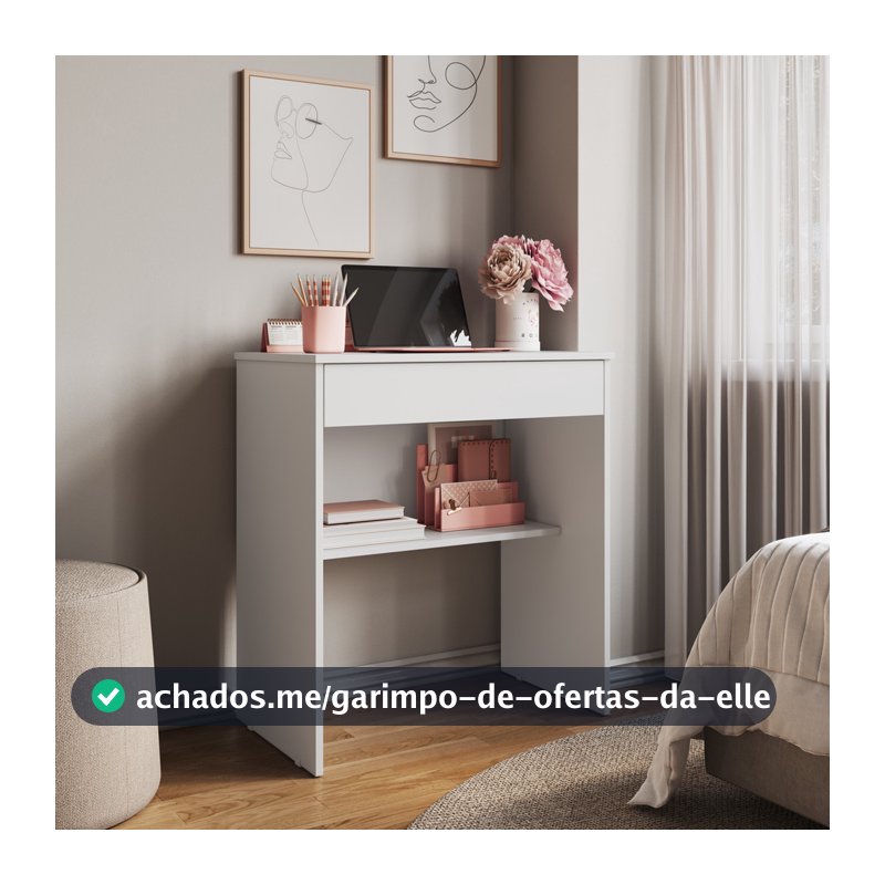 Escrivaninha De Estudos Home Office 1 Gaveta Bonatto Oficial