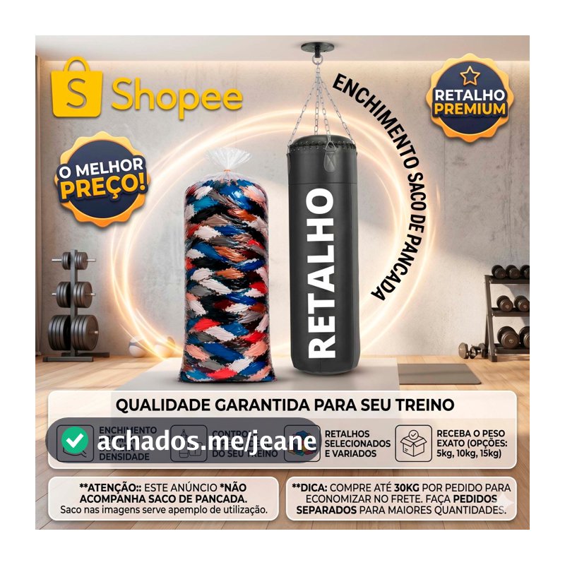 Retalho De Tecido Para Enchimento De Saco De Pancada 5kg 10kg 15kg
